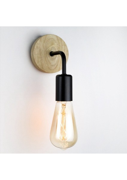 2x Ahşap Duvar Lambası Vintage Sconce Duvar Işıkları Fikstür E27 Yatakta Retro Lamba Endüstriyel Dekor Yemek Odası Yatak Odası Işığı (Yurt Dışından) fiyatları