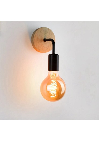 2x Ahşap Duvar Lambası Vintage Sconce Duvar Işıkları Fikstür E27 Yatakta Retro Lamba Endüstriyel Dekor Yemek Odası Yatak Odası Işığı (Yurt Dışından) modelleri