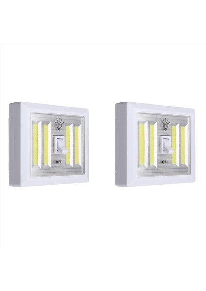 2 Adet Koçan Duvar Lambası Anahtarı LED Pille Çalışan Garaj Dolabı Dolap Lambası Acil Durum Kamp Gece Işıkları (Yurt Dışından)
