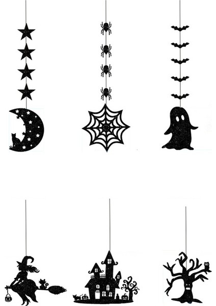 Cadılar Bayramı Korkunç Örümcek Cadı Hayalet Yarasa Kolye Süs Kuaile Cadılar Bayramı Konut Dekorasyonu (Yurt Dışından)