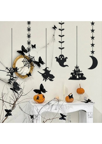 Cadılar Bayramı Korkunç Örümcek Cadı Hayalet Yarasa Kolye Süs Kuaile Cadılar Bayramı Konut Dekorasyonu (Yurt Dışından) indirimleri