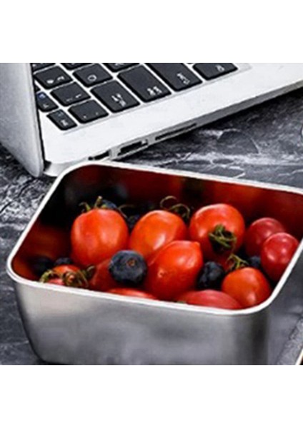 2x Paslanmaz Çelik Buzdolabı Daha Net Gıda Saklama Kutusu Plastik Kapaklı Deniz Ürünleri Meyve Hazırlama Sebze Piknik Kutusu S (Yurt Dışından) fırsatları