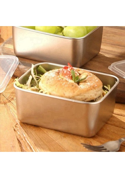 2x Paslanmaz Çelik Buzdolabı Daha Net Gıda Saklama Kutusu Plastik Kapaklı Deniz Ürünleri Meyve Hazırlama Sebze Piknik Kutusu S (Yurt Dışından) indirimleri