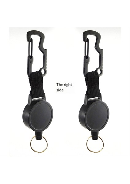 Çelik Tel Tasarımı ile Geri Çekilebilir Anahtar Zinciri Multitool Carabiner Rozeti Sahibi Anahtarlık Klips Kimliği Tutucu Çok Fonksiyon Türü (Yurt Dışından) indirimleri