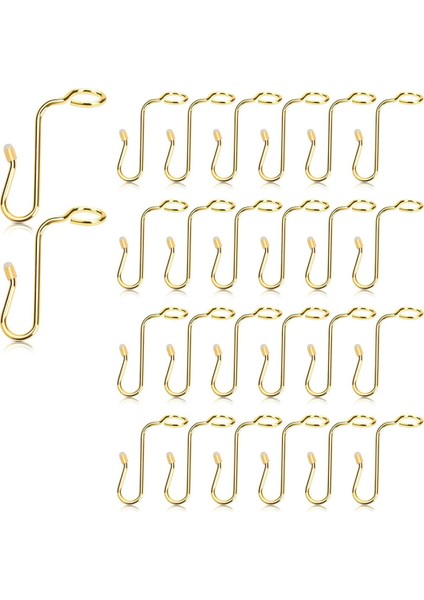 50PCS Askı Konnektörü Kancaları Askı Genişletici Kancalar Kararlı Giysiler Askı Konnektörü Giysiler Için Altın (Yurt Dışından)