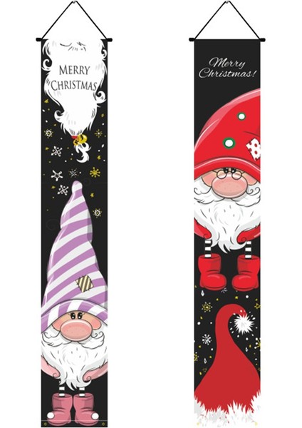 Mutlu Noeller Banneyi Asın Kapalı ve Dış Mekan Noel Dekoratif Afişleri Ön Kapı ve Garaj C (Yurt Dışından)