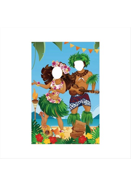 Luau Çift Fotoğraf Kapısı Banner Hawai Partisi Süslemeleri Luau Fotoğraf Propaloha Banner 59 x 39 4 Inç (Yurt Dışından) modelleri