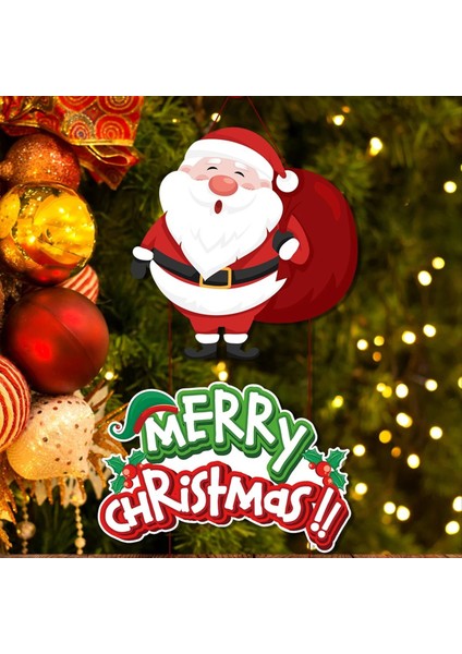 Mutlu Noeller Asma Kapı Banner Santa Beuplet Home Xmas Için Noel Süslemeleri (Yurt Dışından) fırsatları