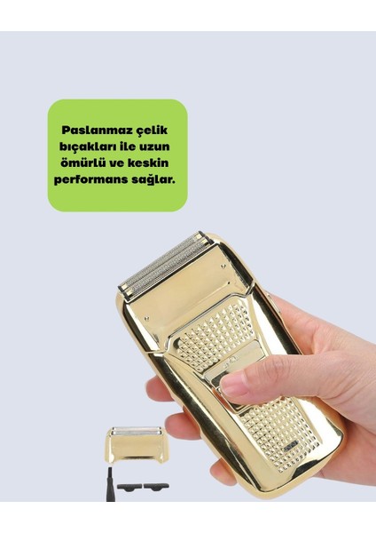 Profesyonel Kuru Kullanım Sakal Tıraş Makinesi Çift Başlıklı modelleri