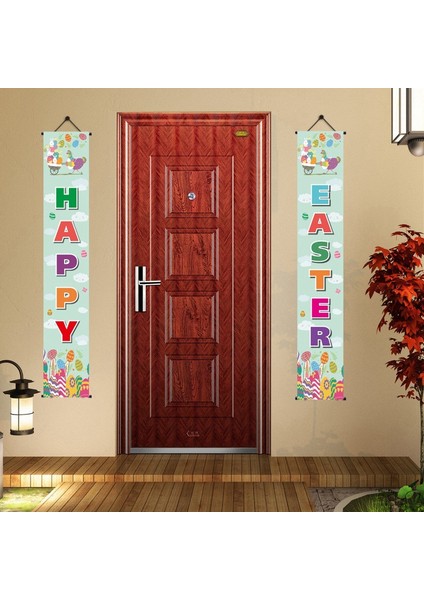 Paskalya Dekorasyon Seti Paskalya Sundurma Işareti Hoş Geldiniz Mutlu Paskalya Banner Paskalya Poster Kapı Askısı Bahar (Yurt Dışından) modelleri