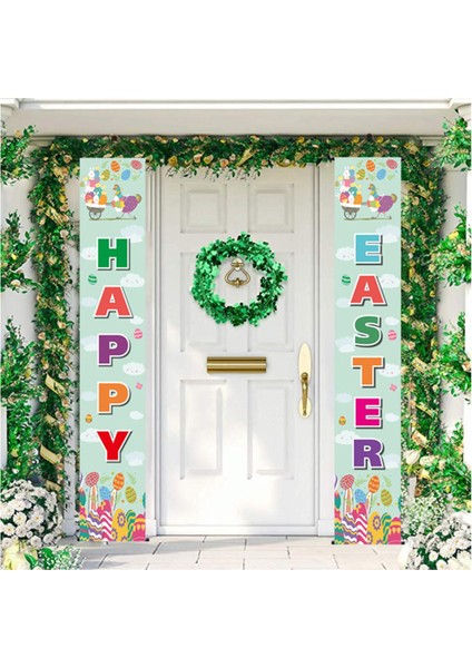 Paskalya Dekorasyon Seti Paskalya Sundurma Işareti Hoş Geldiniz Mutlu Paskalya Banner Paskalya Poster Kapı Askısı Bahar (Yurt Dışından) fırsatları