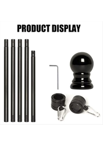 5ft Siyah Bayrak Direği 3x5 Spor Fan Açık Bayraklar Için Uygun Havaya Dayanıklı Paslanmış Bayrak Direği (Yurt Dışından) modelleri