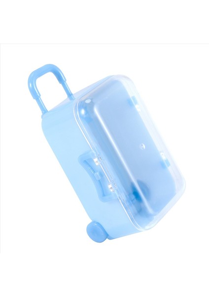 Mavi Mini Roller Seyahat Bavul Şeker Kutusu Kişilik Yaratıcı Düğün Şeker Kutusu Bagaj Tramvay Kılıfı Şeker Oyuncak Küçük Saklama Kutusu (Yurt Dışından) fırsatları