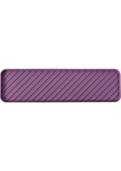 Tepsi Placemat Baharat Şişe Raf Yalıtımlı Çay Fincanı Depolama Mat Mutfak Sabun Tepsisi Silikon Lavabo Tepsi Mor (Yurt Dışından)