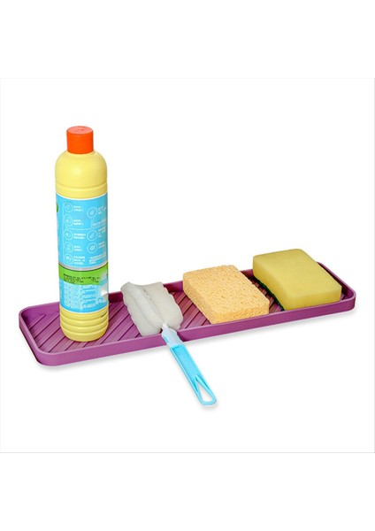 Tepsi Placemat Baharat Şişe Raf Yalıtımlı Çay Fincanı Depolama Mat Mutfak Sabun Tepsisi Silikon Lavabo Tepsi Mor (Yurt Dışından) indirimleri