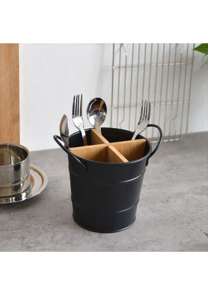 Mutfak Eşyası Pişirme Araçları Depolama Rafı Raf Rafı Depolama Kutusu Mutfak Depolama Rafı Yemek Çubukları Kova B (Yurt Dışından)