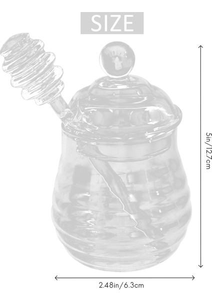 Şeffaf Cam Bal Kavanozu Kapaklı Bal Kavanozu ile Kepçe Berrak 9 Ons (Yurt Dışından) fırsatları