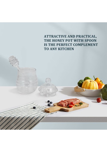 Şeffaf Cam Bal Kavanozu Kapaklı Bal Kavanozu ile Kepçe Berrak 9 Ons (Yurt Dışından) indirimleri