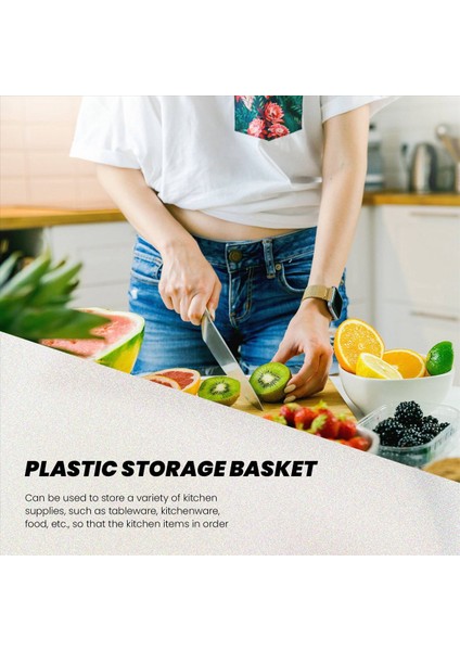 Istiflenebilir Plastik Sepet Mutfak Depolama Sepeti Meyve ve Sebze Plastik Depolama Sepeti Plastik Depolama Rafı (Bej) (Yurt Dışından) fırsatları