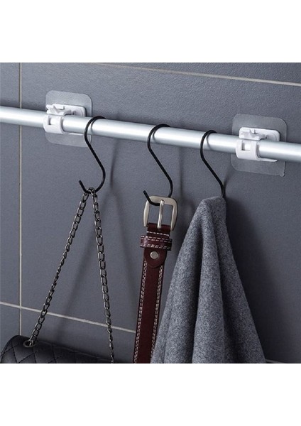 Tırnaksız Perde Çubuğu Için 10 Adet Kancalar Perde Çubuk Braketleri Sondaj Kendi Kendine Yapışkan Sabit Klips Perde Braketi (Yurt Dışından) fırsatları