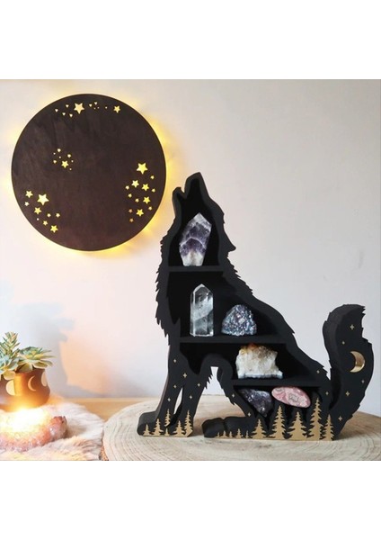 Kristal Taş Ekran Raf Kristal Stand Ahşap Yüzen Duvar Raf Kristal Stand (Yurt Dışından) indirimleri