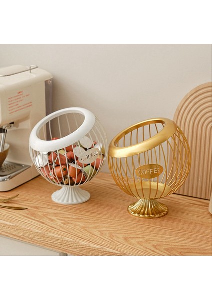 Espresso Kapsül Tutucu Konteyner Sayacı Kahve Pod Tutucu Atıştırmalık Meyve Organizatör Mutfak Aksesuarları Beyaz (Yurt Dışından) fiyatları