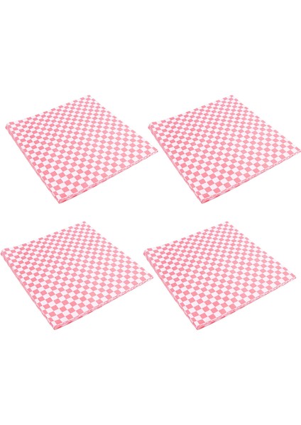 400 Pc Damalı Deli Şeker Sepeti Astar Yemek Sarma Kağıtları Yağ Kayıncıları Sandviç Burger Paketleme Kırmızı ve Beyaz (Yurt Dışından)