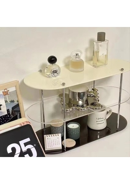 Ins Style Akrilik Çok Katmanlı Depolama Rafı Dekoratif Raflar Masa Organizatör Makyaj Takımları Ev Organizasyonu C (Yurt Dışından) fiyatları