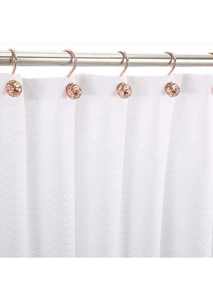 Gül Altın Duş Perdesi Kancaları Yüzükler 24 Dekoratif Duş Perdesi Kancası Seti Banyo Için Metal Pas Yalıtım Duş Yüzükleri (Yurt Dışından) indirimleri