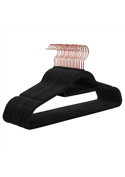 40 Pack Velvet Askılar Slip Olmayan Keçe Askı Alan Tasarrufu Kıyafetleri Askı Paltolar Için Floked (Siyah) (Yurt Dışından) fiyatları