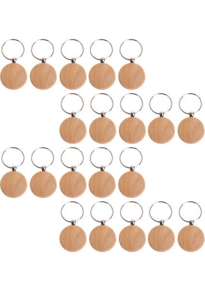 20 Adet Boş Ahşap Anahtarlık Kişiselleştirilmiş Yuvarlak Gravür Anahtar Diy Ahşap Anahtar Zincirleri Anahtar Etiketler Kazınabilir Diy Leri (Yurt Dışından)