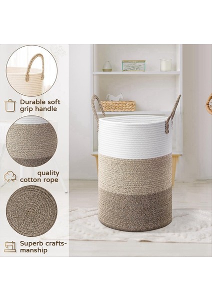 Katlanabilir Kirli Giysiler Sepet Çocuk Oyuncak Pamuk Halat Çamaşır Sepeti Kıyafetler Oyuncaklar Depolama Için Kullanılır (Yurt Dışından) indirimleri