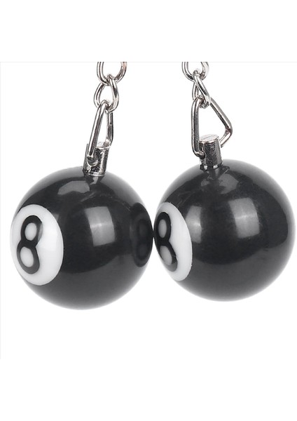 12X Bilardo Topu Anahtar Zinciri Anahtar Yüzüğü Mutlu (Yurt Dışından)