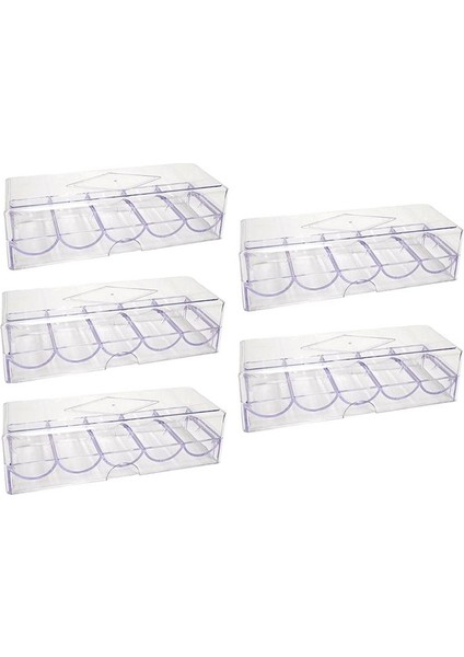 Kapak/casino Chip Tepsisi ile Akrilik Poker Yonga Rafı&#39 Nı Kapaklı Her Biri 100 Cips Tutar (Yurt Dışından)