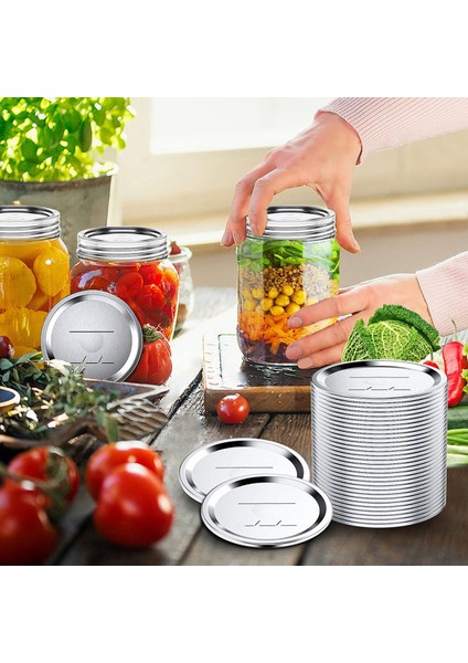 100 Adet Genişliğinde Ağız Konserve Kapakları Kerr Kavanozları 86MM Sızıntılı Mason Kavanoz Kapakları Bölünmüş Tip Kavanoz Kapakları Mason Konserve Için (Yurt Dışından) fiyatları