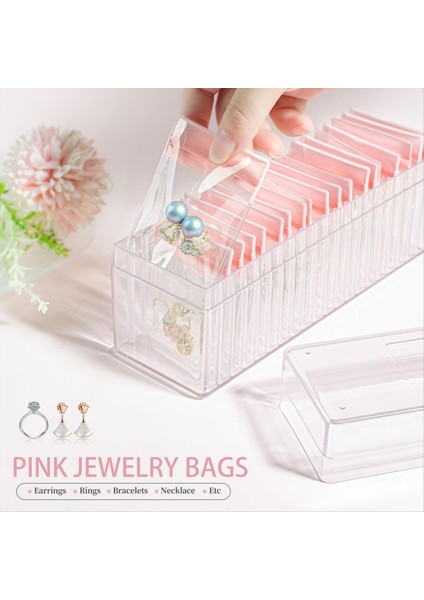 Akrilik Mücevher Kutusu 20 Pvc Taşınabilir Anti Oksitleyici Fermuar Çantaları Olan Temiz Takı Organizatörü Seyahat Mücevher Kutusu (Yurt Dışından) modelleri