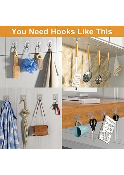 Ağır Hizmet Asmak Için Yapışkan Kancalar - 12 Paket Duvar Kancaları 13LB (Maks) Yapışkan Kancalar Su Geçirmez Duvar Askıları (Yurt Dışından) fiyatları
