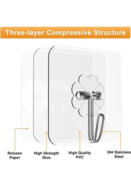 Ağır Hizmet Asmak Için Yapışkan Kancalar - 12 Paket Duvar Kancaları 13LB (Maks) Yapışkan Kancalar Su Geçirmez Duvar Askıları (Yurt Dışından) modelleri