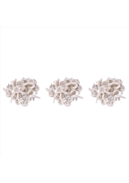 60 Pcs Plastik Ağır Duvar Resim Çerçeve Kancalar Askılar 3 Pimli Küçük Beyaz (Yurt Dışından)