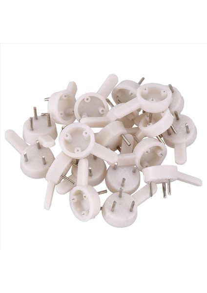 60 Pcs Plastik Ağır Duvar Resim Çerçeve Kancalar Askılar 3 Pimli Küçük Beyaz (Yurt Dışından) fiyatları