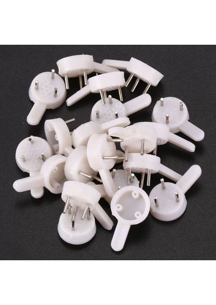 60 Pcs Plastik Ağır Duvar Resim Çerçeve Kancalar Askılar 3 Pimli Küçük Beyaz (Yurt Dışından) modelleri