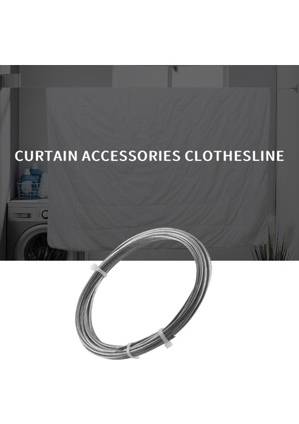 Sanat Ekran Için Duvar Montajı Perde Tel Çubuk Seti - Paslanmaz Çelik Fotoğraf Asma Tel Camsline Tel Pencere Perde Gerginlik Tel Çok Amaçlı El Sanatları (5 Metre) (Yurt Dışından) fiyatları