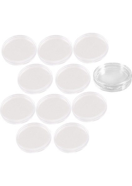 20 Pcs Küçük Yuvarlak Şeffaf Plastik Para Kapsülleri Kutusu 10 Pcs 27MM ve 10 Pcs 30MM (Yurt Dışından)