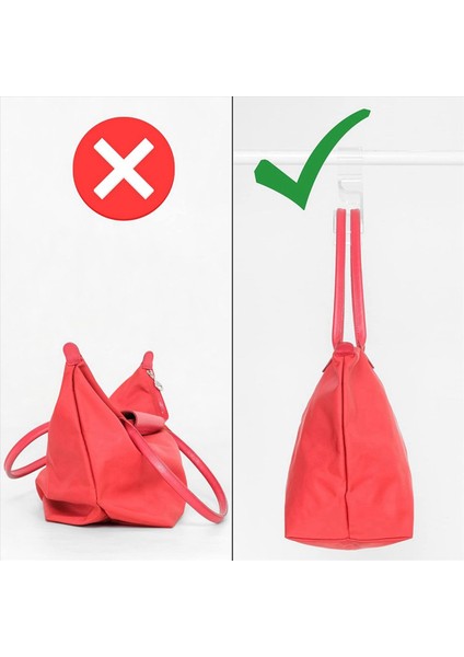 Closet 6 Paket Için Çanta Askı Organizatörü - El Çantası Tote Çanta Çantası Sırt Çantası Crossover Için Dayanıklı Lüks Akrilik Tutucu (Yurt Dışından) indirimleri