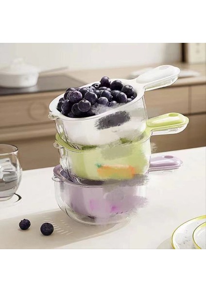 Çift Katmanlı Drenaj Sepeti Tutamak 2 Arada 1 Çok Fonksiyonlu Drenaj Sepeti Meyve ve Sebze Yıkama Sepeti (Yurt Dışından) fiyatları