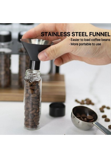 Kahve Çekirdekleri Saklama Konteyneri Ekran Raf Çay Tüp Şişesi Espresso Kahve Aksesuarları Aracı Coffeware Setleri (Yurt Dışından) fırsatları