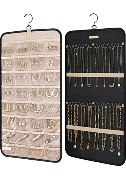 Asma Takı Organizatörü Kolye Tutucu Anti-Küpe Küpe Halkaları Cepleri ile Askı Dolap Duvar Kapı (Yurt Dışından) fiyatları