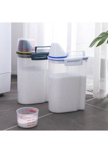 Pirinç Hava Geçirmez Saklama Kabı Tahıl Kuru Gıda Tozu Saklama Kutusu Mavi (Yurt Dışından) indirimleri