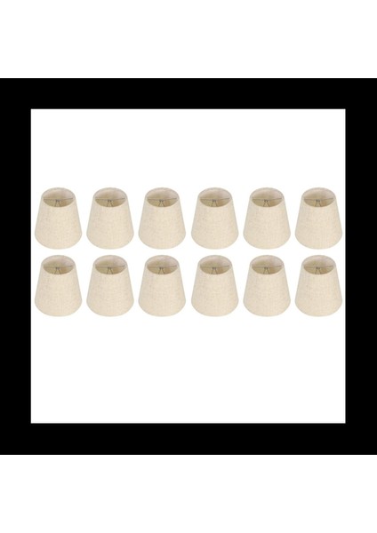 Candelabra Ampulleri Için 12 Ampul Seti Üzerinde Küçük Lamba Gölge Klips Masa Avize Duvar Lambası Için Namlu Kumaş Abajur (Yurt Dışından) fiyatları