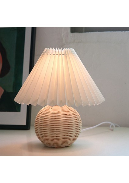 5x Pleats Abrajad Masa Lambası Daimi Lambalar Japon Tarzı Pileli Abajur Yaratıcı Masa Lambası Yatak Odası Lambalar -B (Yurt Dışından) fiyatları